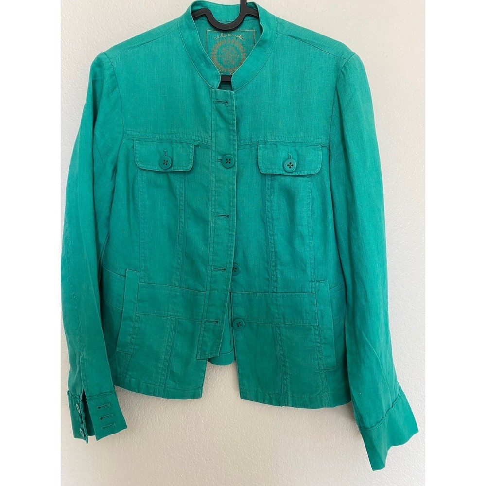 Woman’s Cold Water Creek Celebrate Your Spirit Linen Button down Jacket